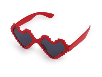 Párty/karnevalové brýle srdce