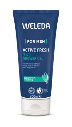 3 v 1 Shower Gel For Men Active Fresh 200 ml Weleda