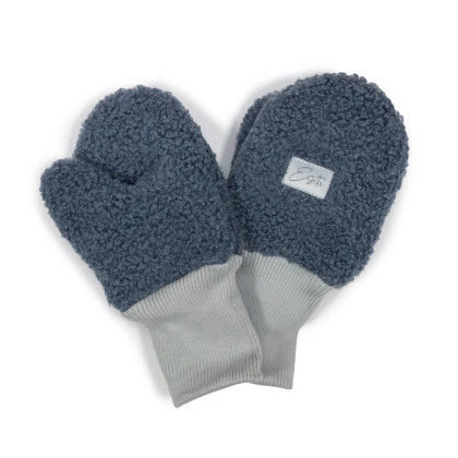 Zimní palcové rukavice Teddy fleece double Denim blue Esito