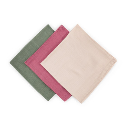 Sada plen bambusová mušelínová 3 ks Moussy 68 x 68 cm Petite&Mars