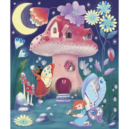 Kreativní sada Štrasové kamínky nalepování Magické víly Janod