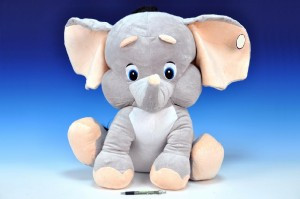 Plyšový slon sedící 60cm
