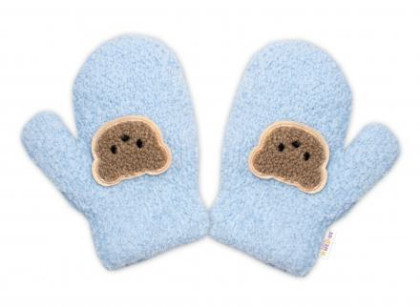 Zimní rukavičky, froté Medvídek 2 - 3 roky