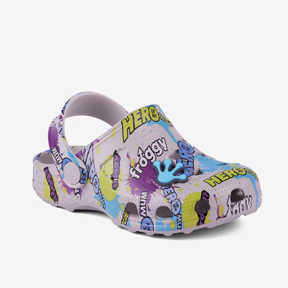 Dětské clogsy nazouváky Little Frog šedé Hero amulet Coqui