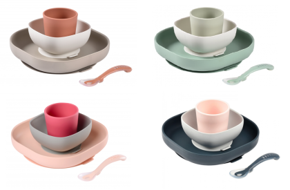 Jídelní sada silikonová 4-dílná Beaba