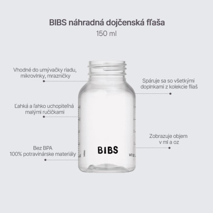 Náhradní plastová láhev 150 ml Bibs