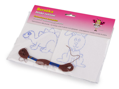 Dětské vyšívání s předtištěným motivem 2 ks