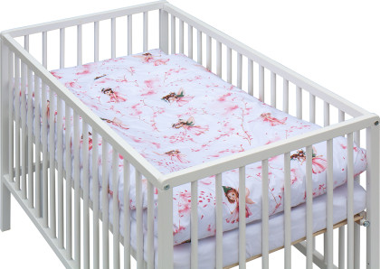 Dětská postýlka s kompletní výbavou 120 x 60 cm bílá Víla Scarlett 