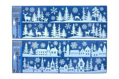 Dekorace okenní 59,5x21 cm Vánoce