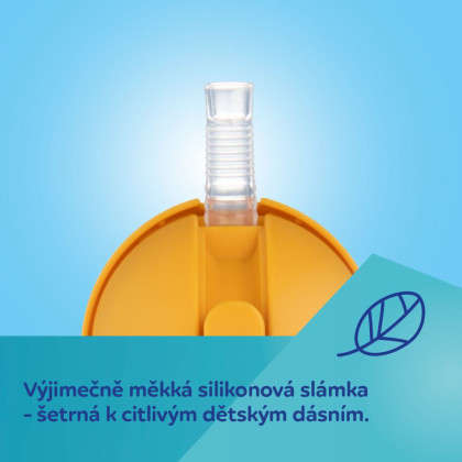 Hrneček nevylévací se slámkou a závažím BabiesBoo 270 ml Gepard Canpol babies