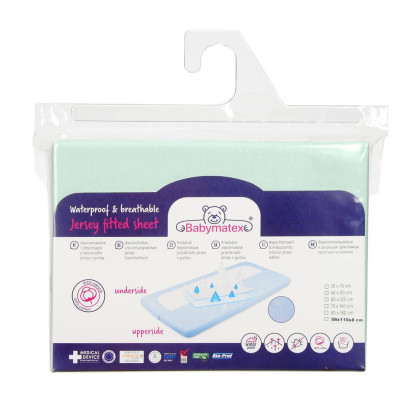 Nepromokavé prostěradlo jersey 70 x 140 cm Babymatex