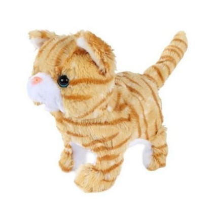 Kočka plyšová 21 cm na baterie mňoukající a vrtící ocasem Take Me Home