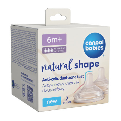 Savička k lahvi Natural Shape 6 m+ 2 ks Canpol babies