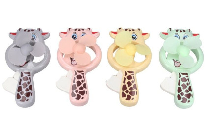 Ruční větráček žirafa 17 cm