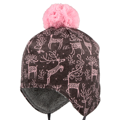 Dívčí čepice vázací s bambulí Sobi RDX