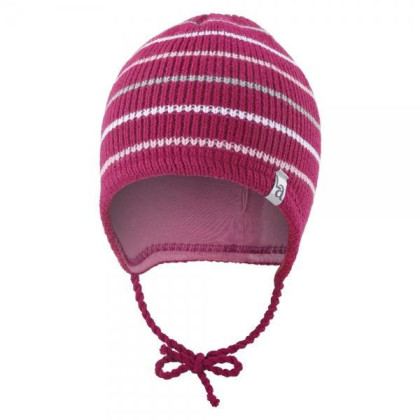 Čepice pletená zavazovací Outlast® Proužky/růžová