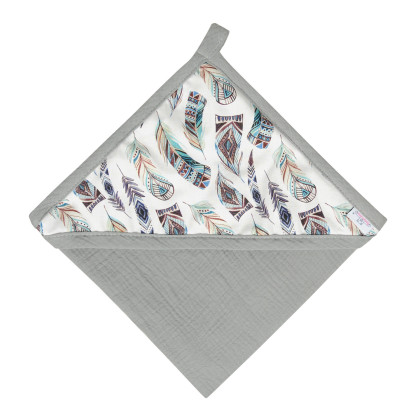 Mušelínová osuška s kapucí Design 85 x 85 cm Babymatex