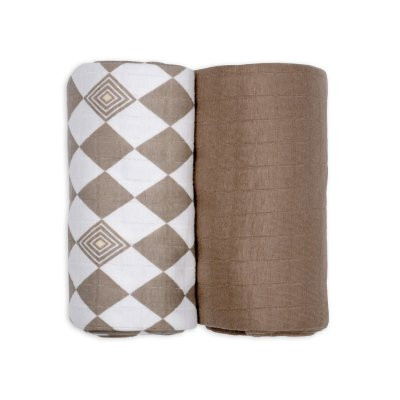 Swaddler Solid Matcha 2 balení 110 x 110 cm Lodger