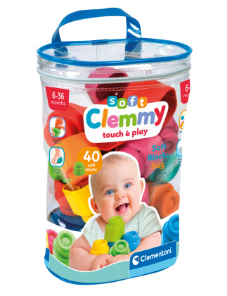 Clemmy baby - 40 kostek v plastovém pytli Clementoni