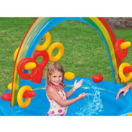 Dětské Hrací centrum Duha Rainbow Ring Play Center 297x193x135 cm Intex 57453