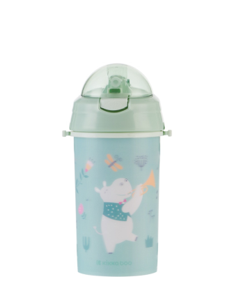 Hrnek se silikonovým brčkem a popruhem 450 ml Music Fest KikkaBoo