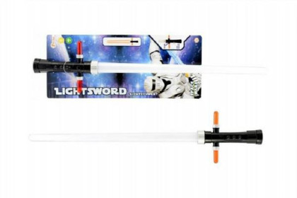 Světelný meč plast 55cm na baterie se zvukem se světlem na kartě