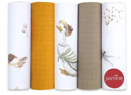 Plenky pro děti látkové sada box Unisex 70x80 cm 5 ks