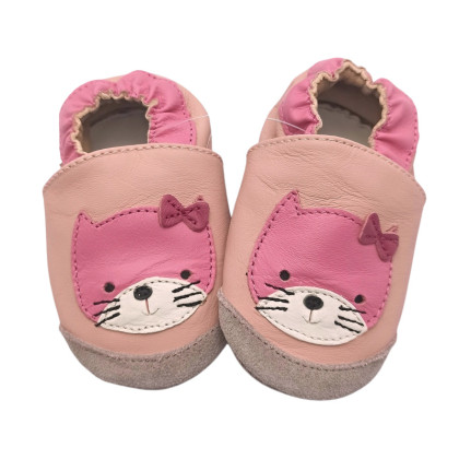 Kožené capáčky TAPTAPI 6-12 m KOČIČKA MONČA