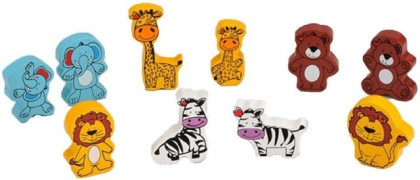 Dřevěná zvířátka - 10 ks