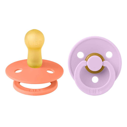 Dudlíky kaučuk 2 ks 0-6 měsíců Colour Bibs