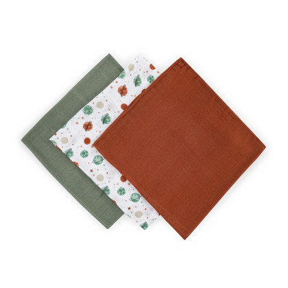 Sada plen bambusová mušelínová 3 ks Moussy 68 x 68 cm Petite&Mars
