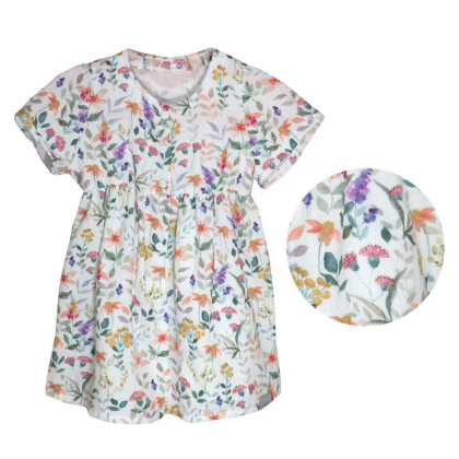 Mušelínové šaty Barunka Meadow bílé Esito