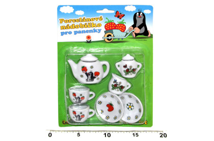 Porcelánové nádobí pro panenky - Krtek
