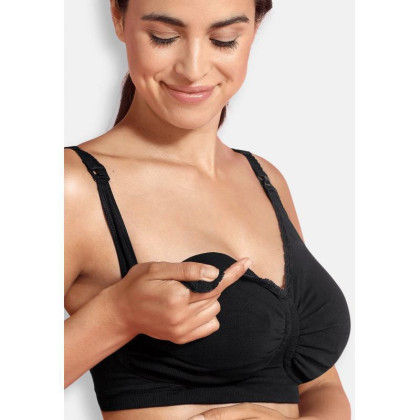 Mateřská a kojící podprsenka Push Up s Carri-Gel kosticemi Carriwell -ČERNÁ