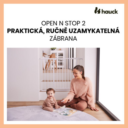 Zábrana Open N Stop 2 Set 75-80 cm+ nástavec 9 cm White Hauck