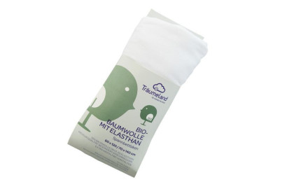 Prostěradlo Bio-bavlna s elastanem 90 x 200 Weiß Träumeland