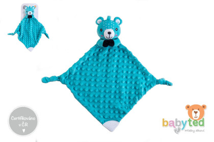 Usínáček babyted kousátko, chrastítko plyš 25x25 cm 0 m+