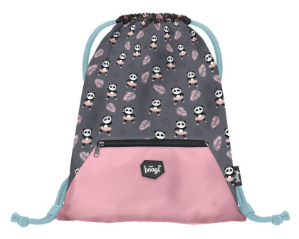 3 set Zippy Panda: aktovka, penál, sáček Baagl
