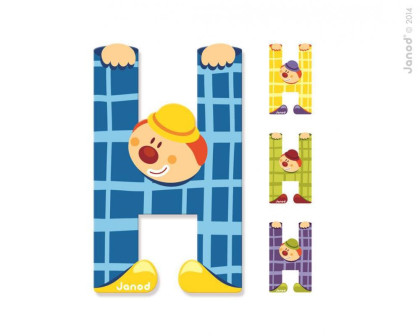 Dřevěné písmenko lepící 9 cm Janod