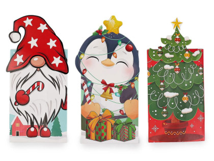 Vánoční / mikulášský dárkový sáček sada 3 ks mix 2
