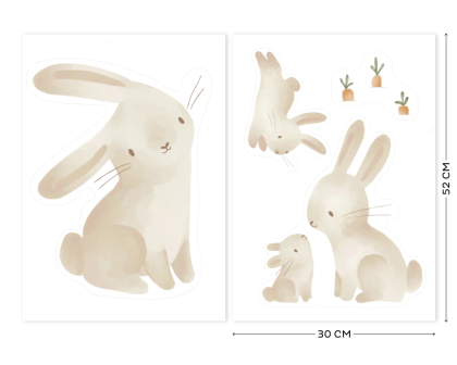 Samolepky na zeď Baby Bunny Little Dutch