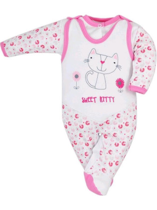 2-dílná kojenecká souprava Bobas Fashion Baby Beti růžová Vel. 62