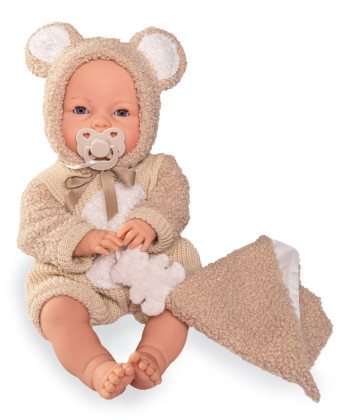 Mrkací miminko se zvuky a měkkým látkovým tělem 37 cm Bimba 14364 Antonio Juan