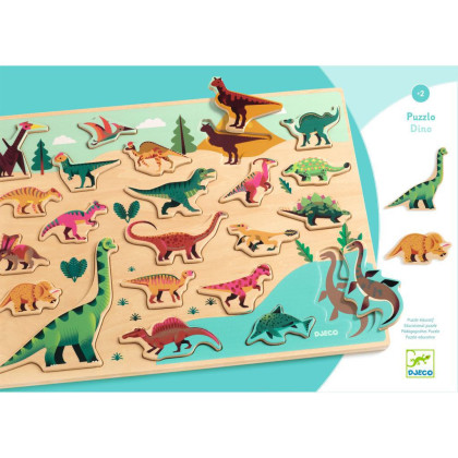 Dřevěné Puzzlo Dino Djeco