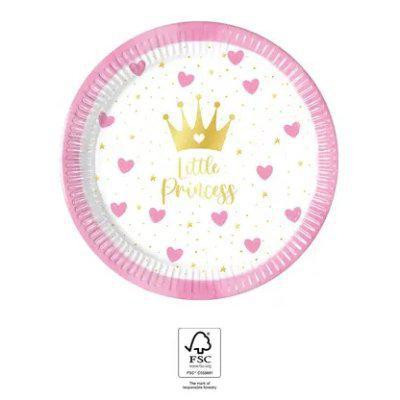 Talíře papírové EKO - Moje malá princezna 20 cm/8 ks