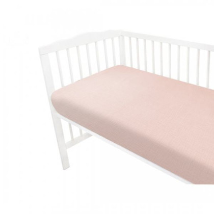 Mušelínové prostěradlo do postýlky 60 x 120 cm Nature double Baby Nellys
