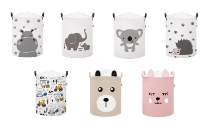 Koš na hračky bavlněný uzavíratelný 43 l Sipo