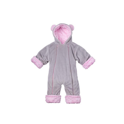 Zimní kojenecký overal Minky Teddy Esito Růžová