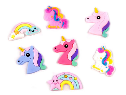 Silikonový jednorožec 3D k nalepení