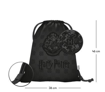 Set 3 Core Harry Potter Bradavice černý: batoh, penál, sáček GRS Baagl